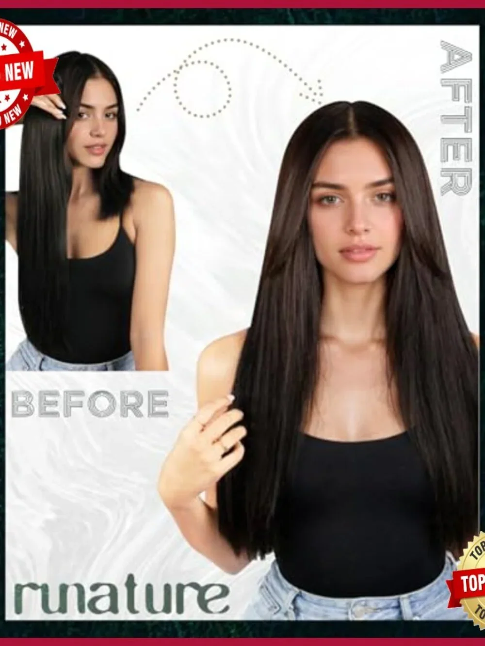 22 Inch Human Hair Tape-In Extensions, 50g 20pcs, Silky Straight